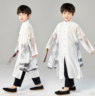 男童民族风汉服夏季复古中国风唐中式宋制服装小孩改良复古童套装图3
