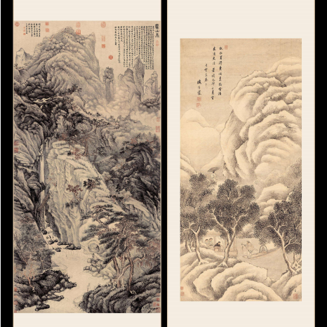 历史名画D（62 x 176cm）_纸本_缎背_ 樟香_ 立轴_ 帆布袋图3