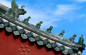 古代建筑屋脊上的骑凤仙人、鸱吻和小兽们~